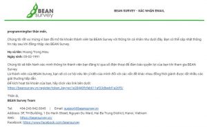 Truy cập vào email và nhấn vào link xác thực