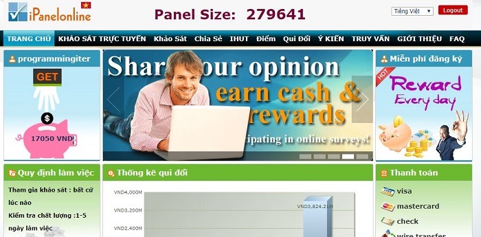 ipanel - top trang khảo sát kiếm tiền nhiều nhất