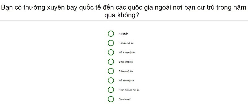Một dạng câu hỏi trên Mobrog - top trang khảo sát kiếm tiền