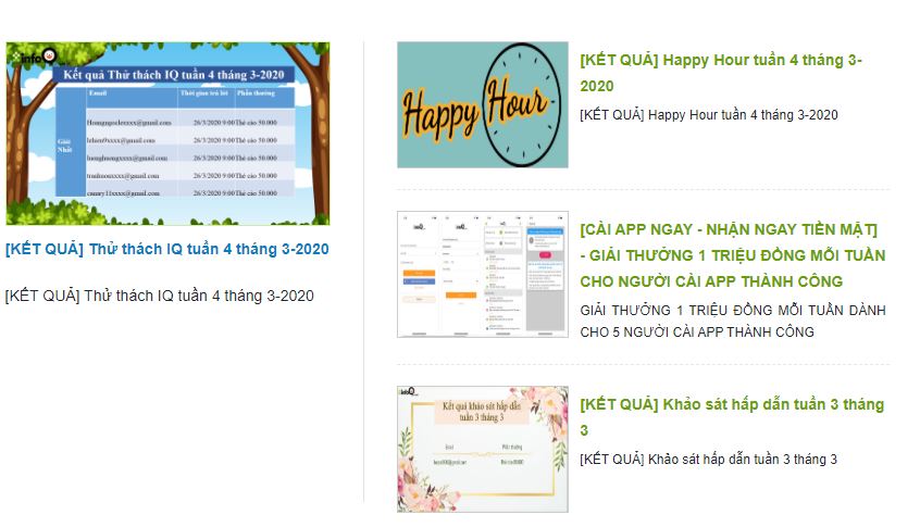 Một số chương trình điểm thưởng hấp dẫn trên InfoQ