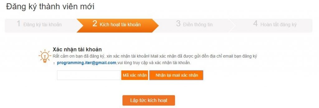 Xác nhận email tài khoản Viewfruit