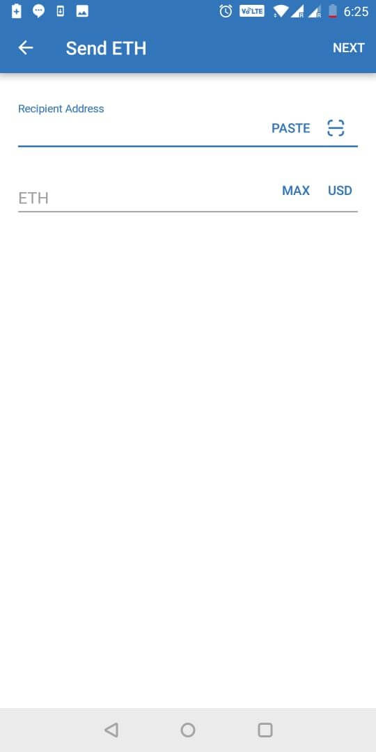 Gửi Ethereum trong ví Trust Wallet