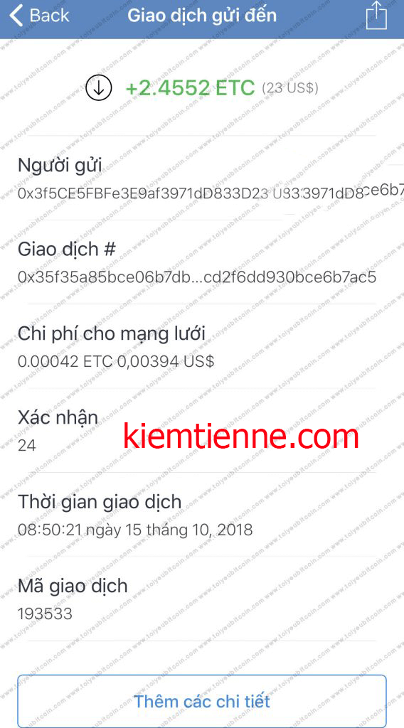 Giao dịch gửi đến