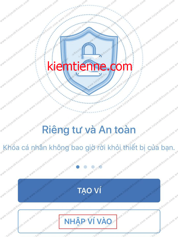 Nhập ví - hướng dẫn sử dụng Trust Wallet