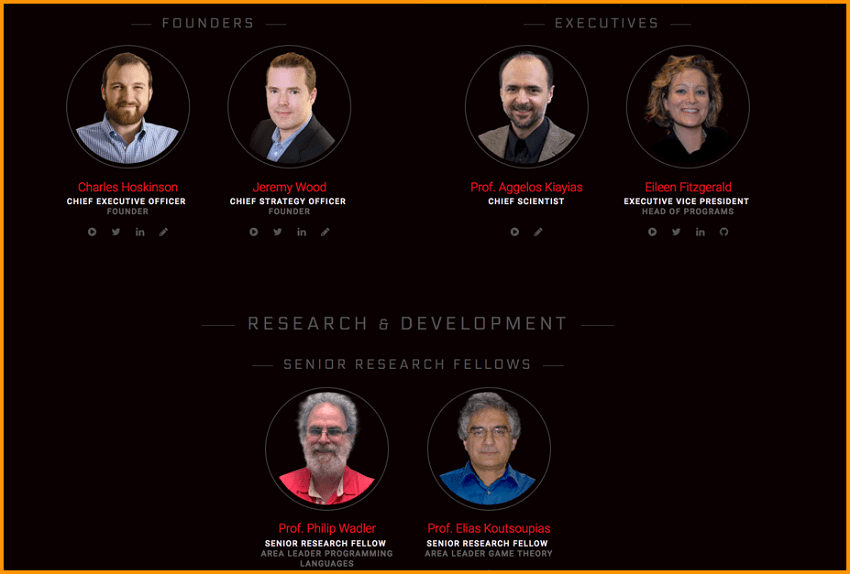 Hình 4: Đội ngũ IOHK