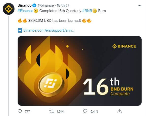 20% doanh thu sàn Binance quý 2/2021 đạt 393 triệu đô