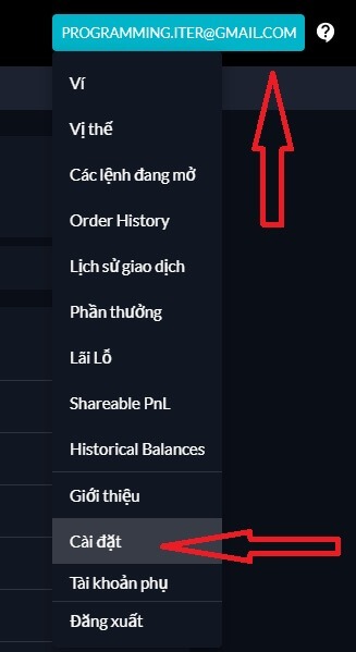Cài đặt tài khoản sàn FTX