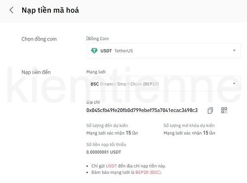 Nạp đồng USDT mạng lưới BEP20 - Hướng dẫn Nạp Rút sàn Binance