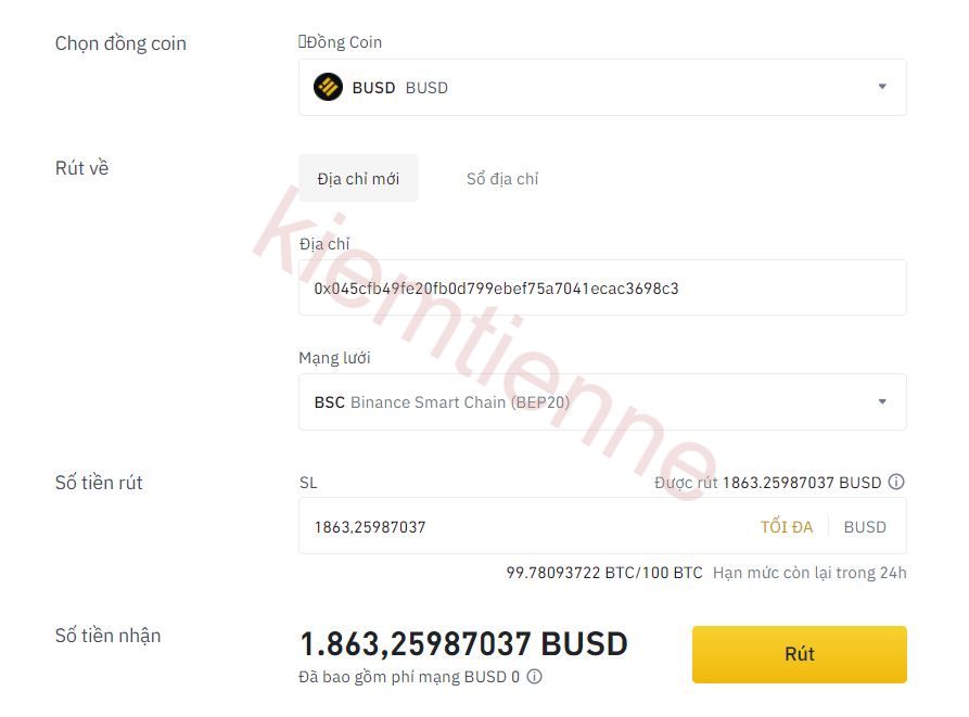 Hướng dẫn Nạp Rút sàn Binance
