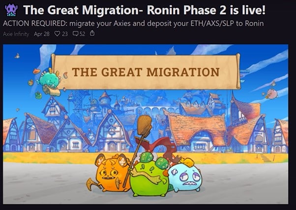 Hình 8: axie và the great migration
