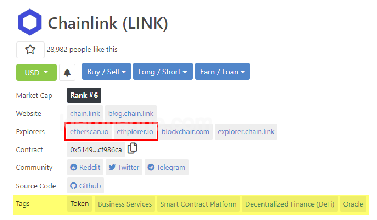 đồng chainlink - so sánh Coin và Token