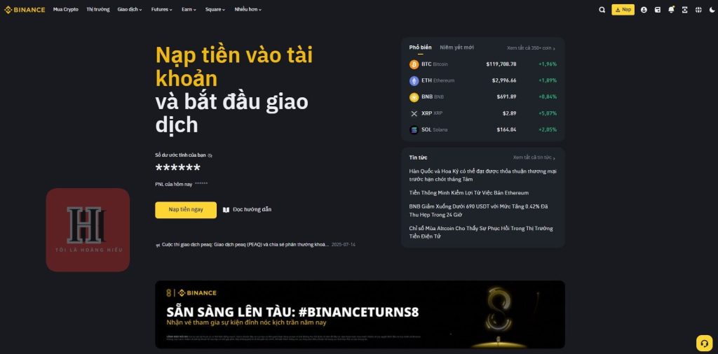 sàn binance sàn crypto lớn nhất thế giới